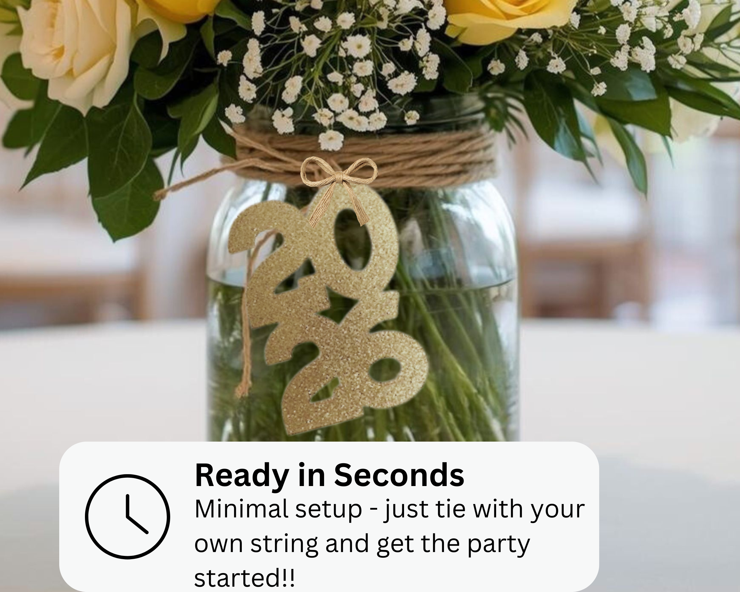 Graduation 2026 party favor tag ready to attach in seconds