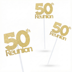 50th reunion centerpiece sticks for class reunion party table display decor