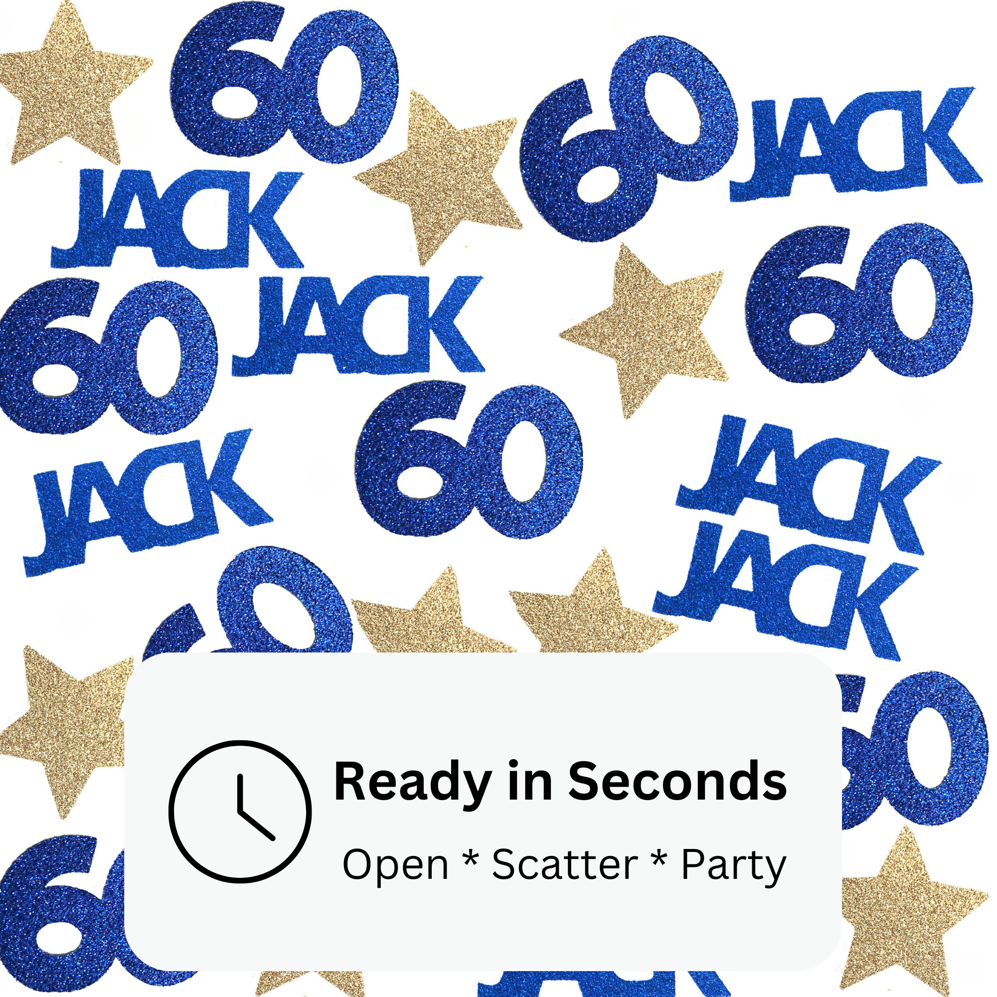 60th birthday confetti ready to use in seconds for festive party decorating