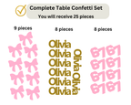 Complete set of I Was 6 Now I'm 7 confetti pieces for 7th birthday party