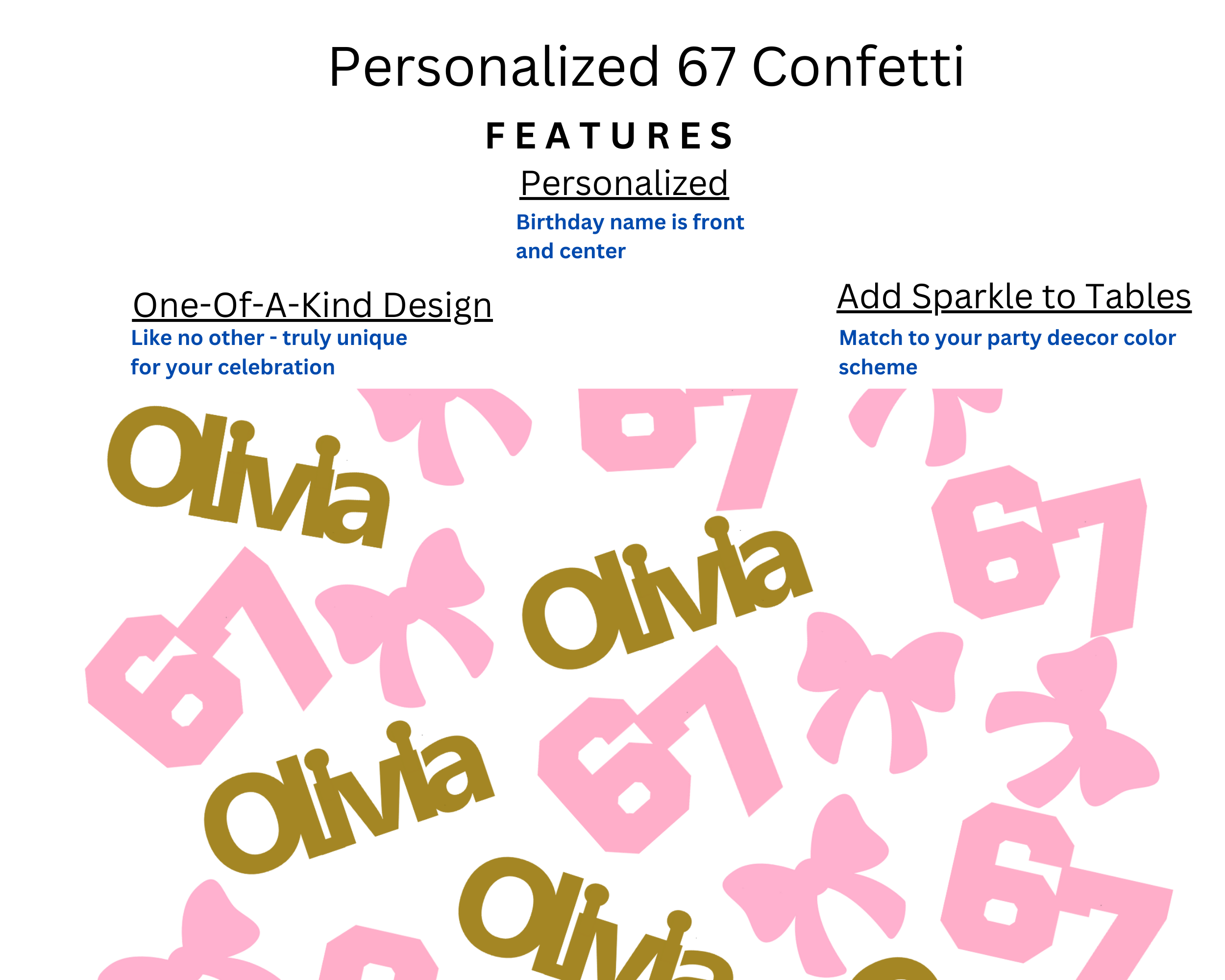 Features of I Was 6 Now I'm 7 birthday confetti from ZeeBestCelebrations