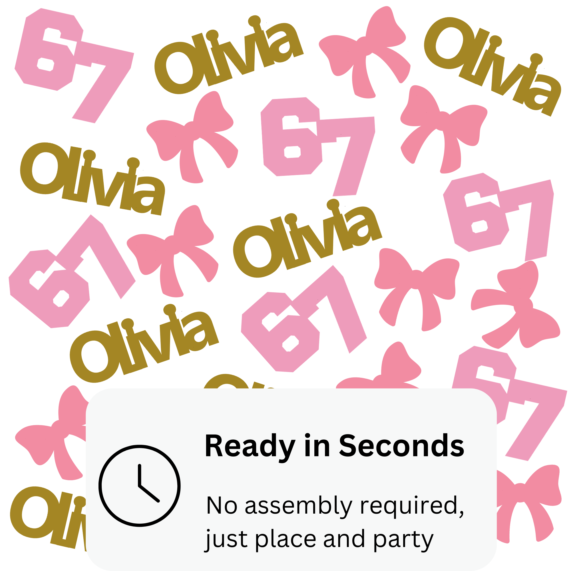 I Was 6 Now I'm 7 birthday confetti ready to use in seconds for party decorating