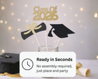Graduation centerpiece sticks ready to use in seconds for party setup