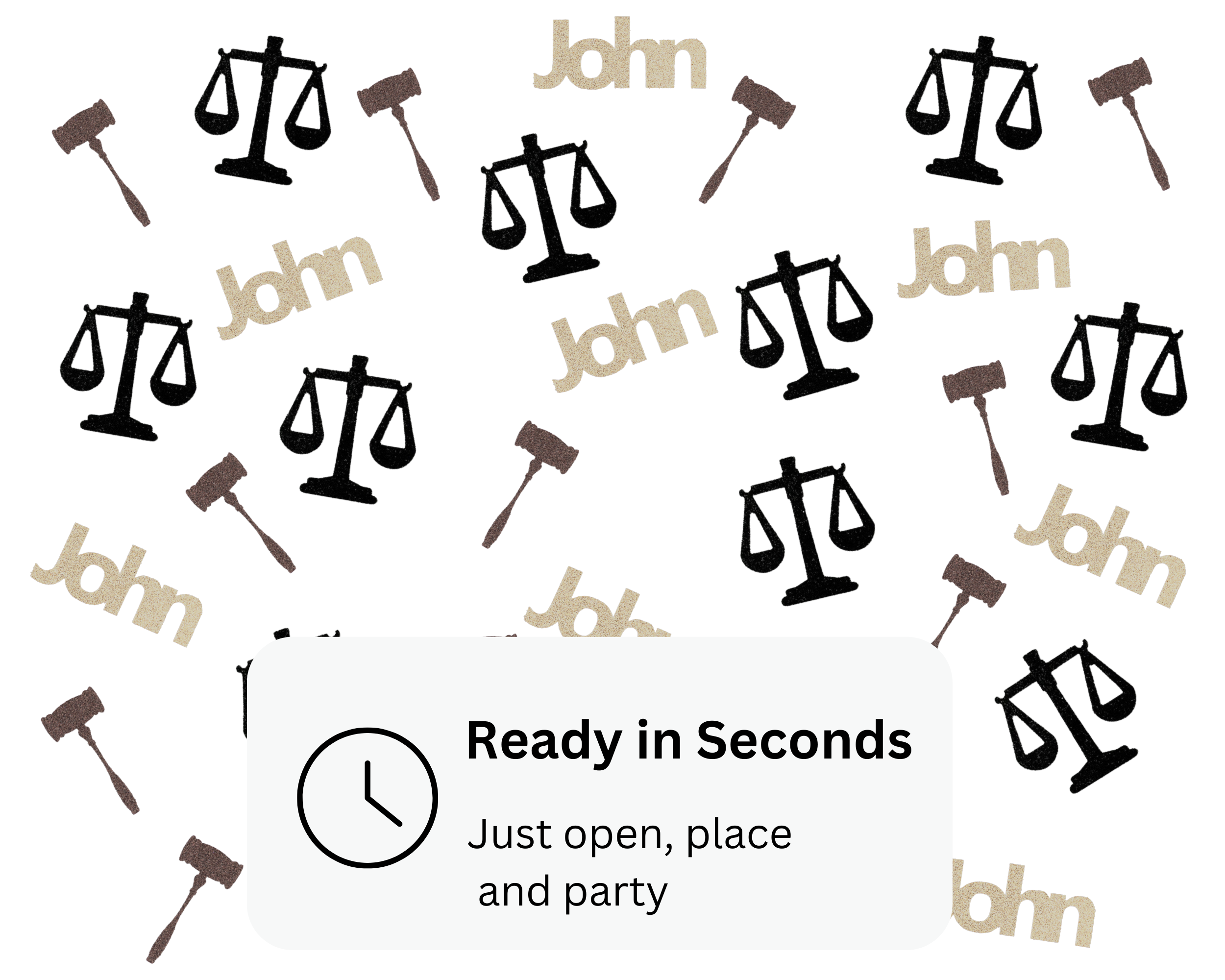 Law school graduation confetti ready to use in seconds for party decorating